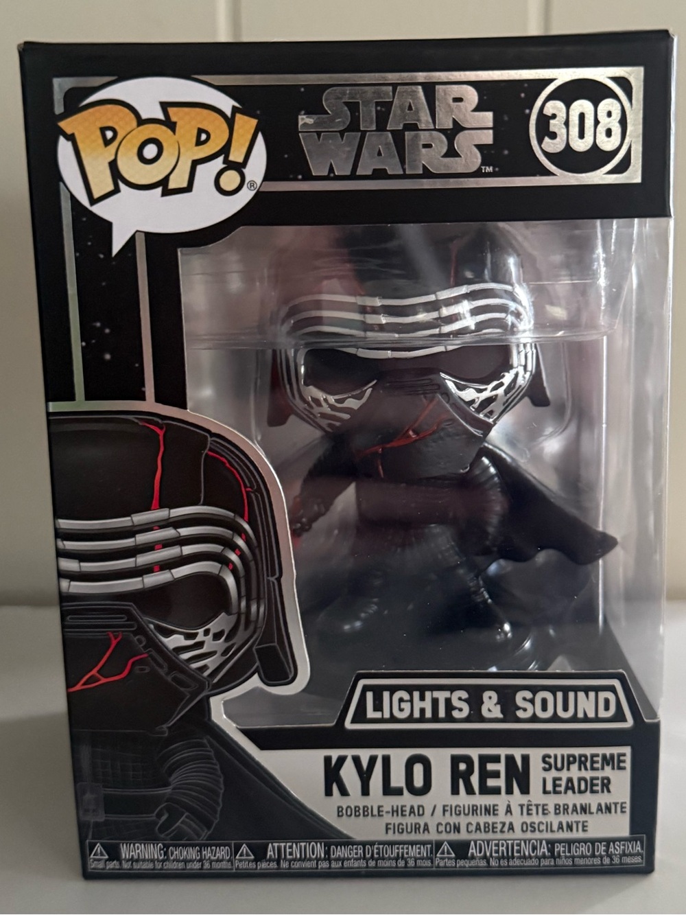 Funko pop! Kylo Ren Lights & Sound Figure - Black with Red Accents
